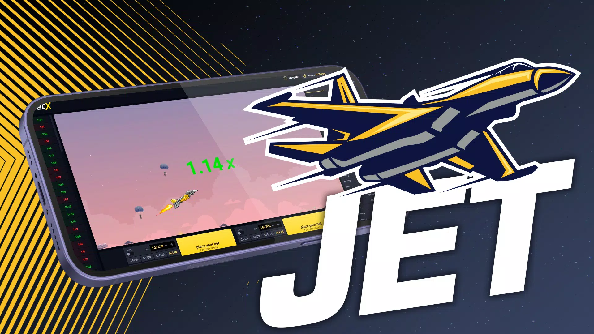 Слот JetX у казино 1win